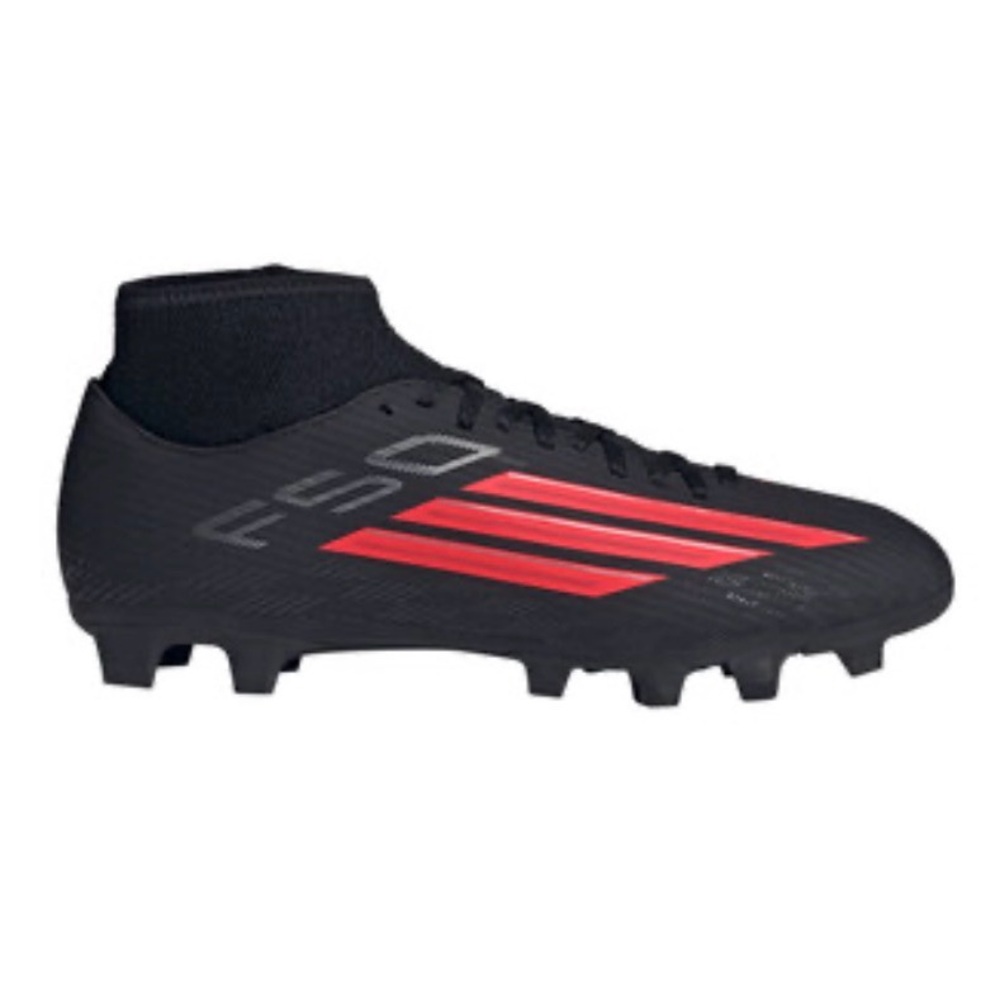 adidas Black and Red Men's Soccer Cleats with Ankle Collar